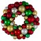 Northlight Traditional Colors 2-Finish Shatterproof Ball Christmas Wreath, 13-Inch
